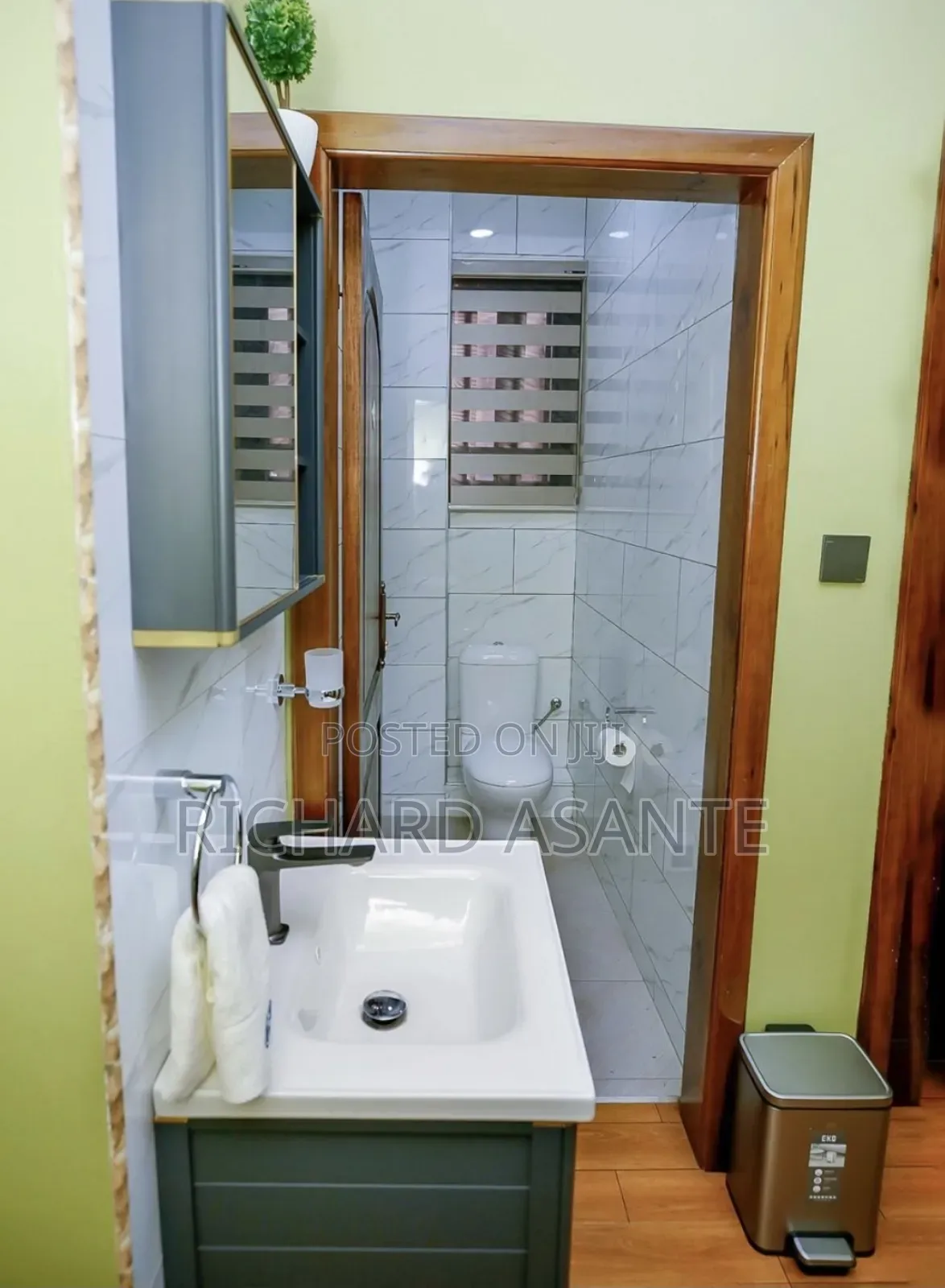 2 BDRM Vacation Apartment With Water Heater Kitchen at Kumasi Suame in Kumasi Metropolitan