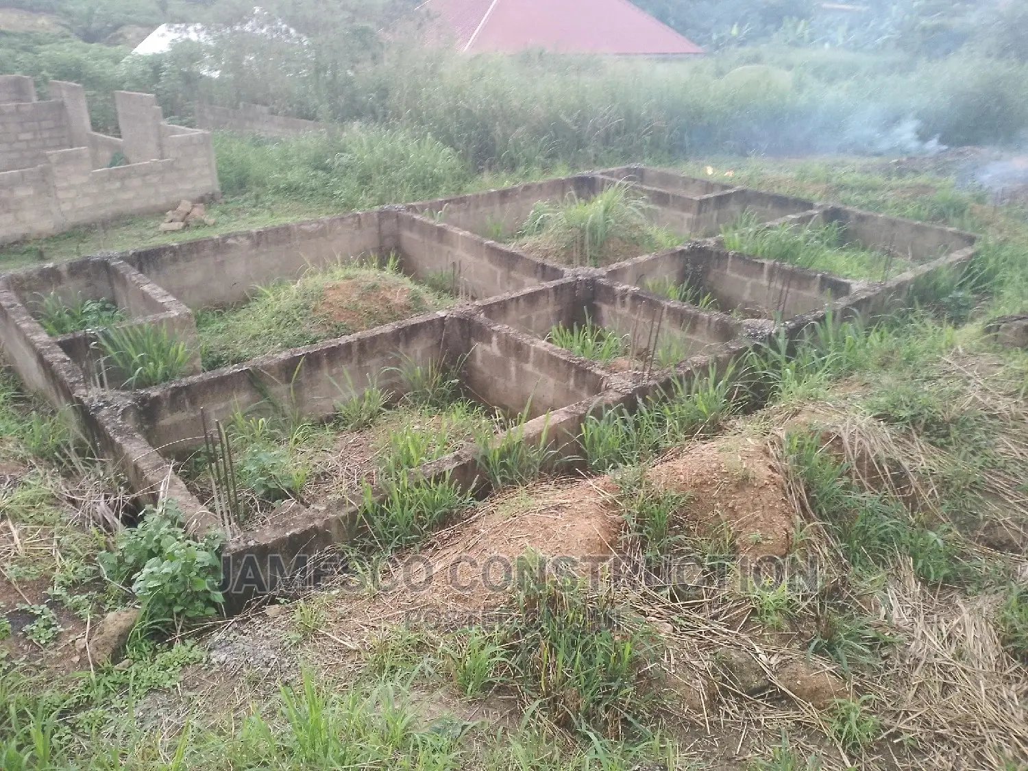 Half Plot of Land With Foundation Documents Available in Ayensuano