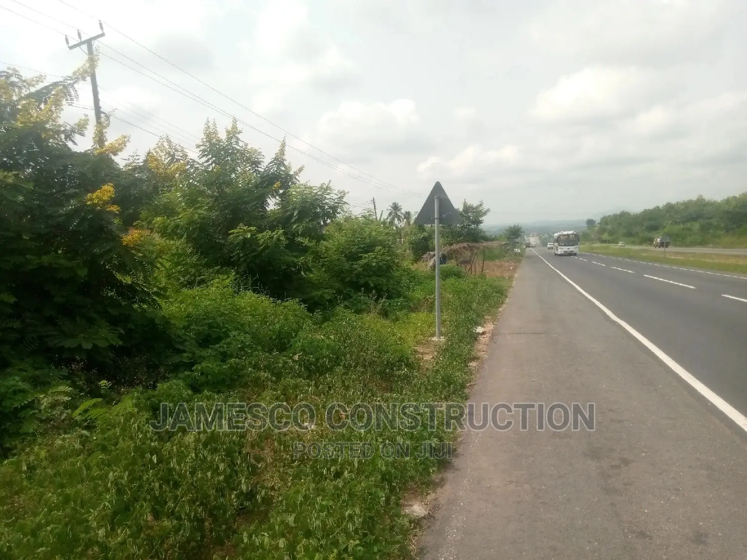 Main Road Land 4 Plots for Sales Documents Available in Ayensuano