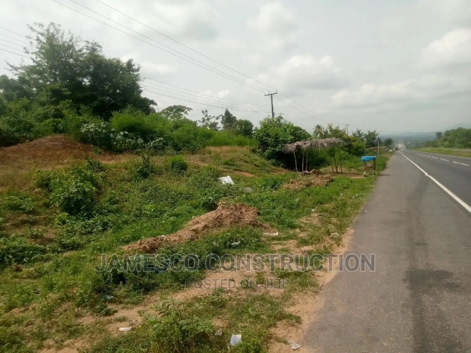 Main Road Land 4 Plots for Sales Documents Available in Ayensuano