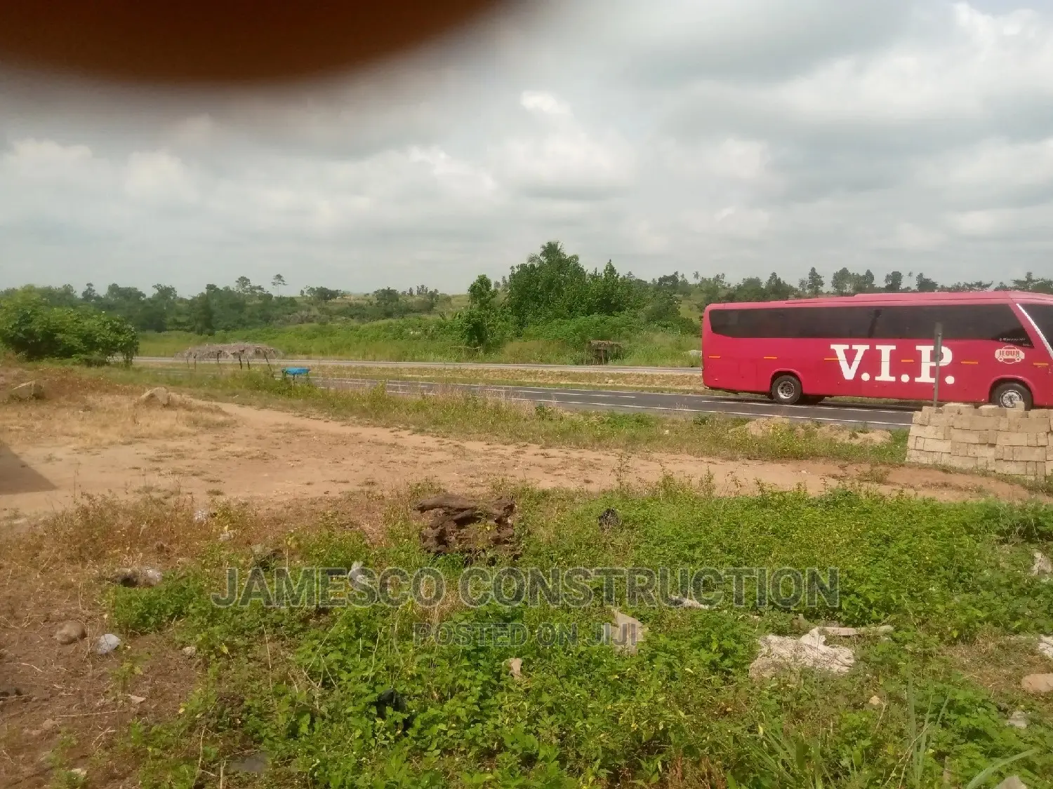 Main Road Land 4 Plots for Sales Documents Available in Ayensuano