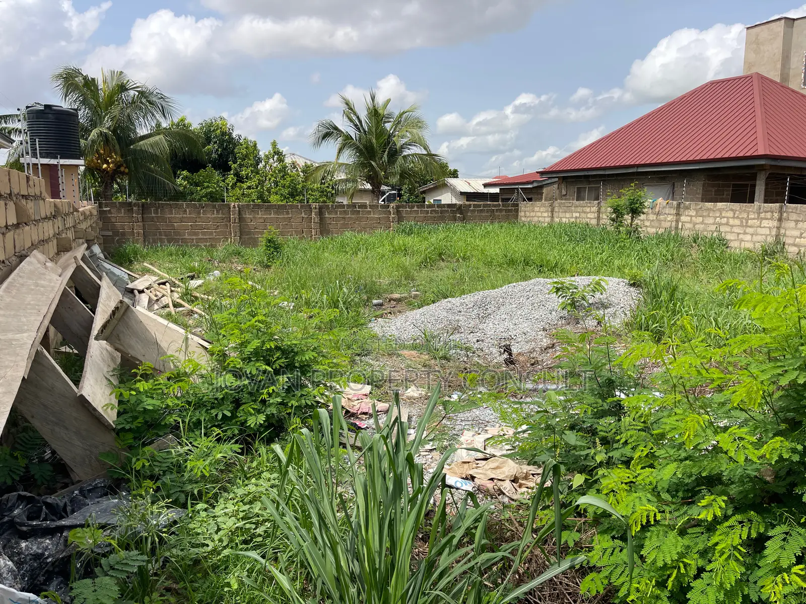Wall and Gated Land for Sale at Amasaman 480,000 Cedis in Amasaman