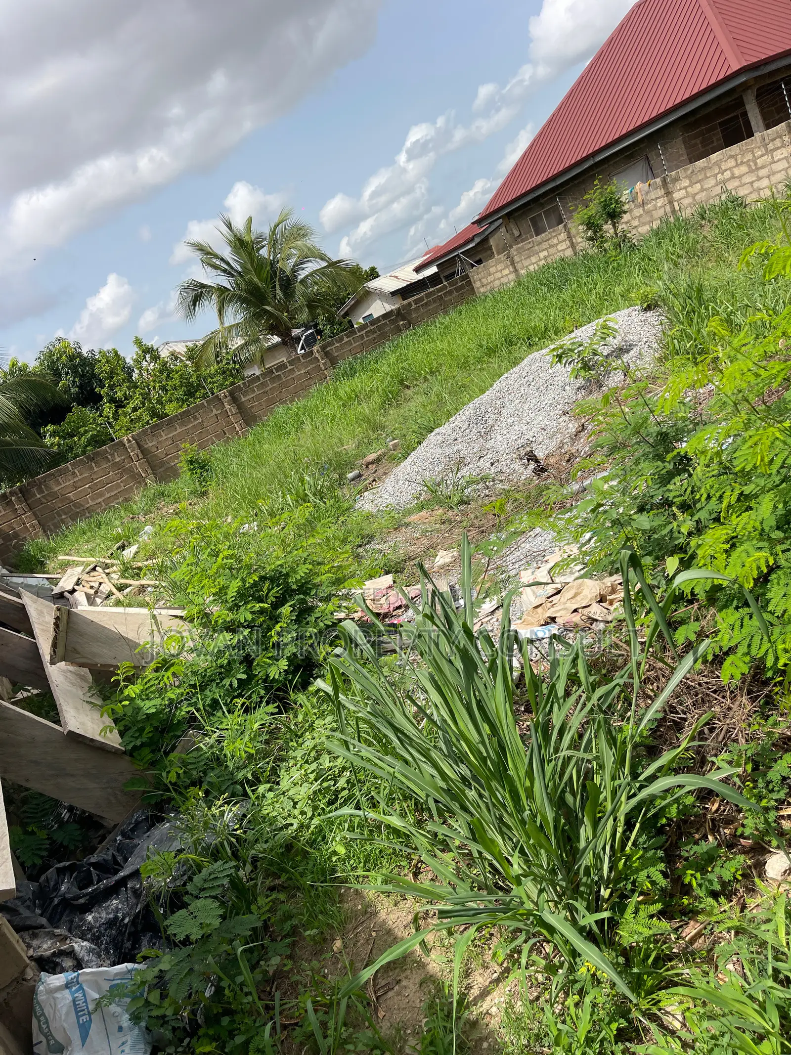 Wall and Gated Land for Sale at Amasaman 480,000 Cedis in Amasaman