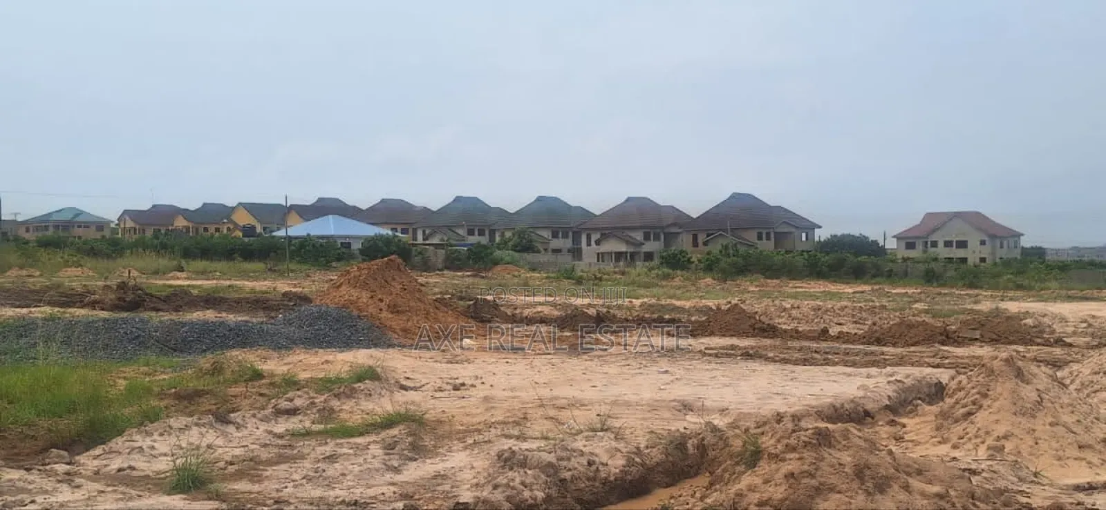 Neat Mounted Pillars on Half Plot at Tema Community 25 in Accra Metropolitan