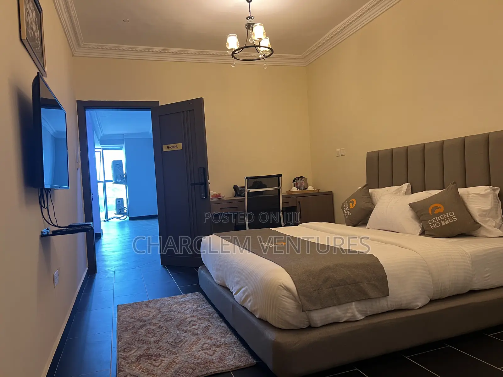 Furnished 1bdrm Apartment in Charclem Ventures, Kokomlemle for rent in Kokomlemle
