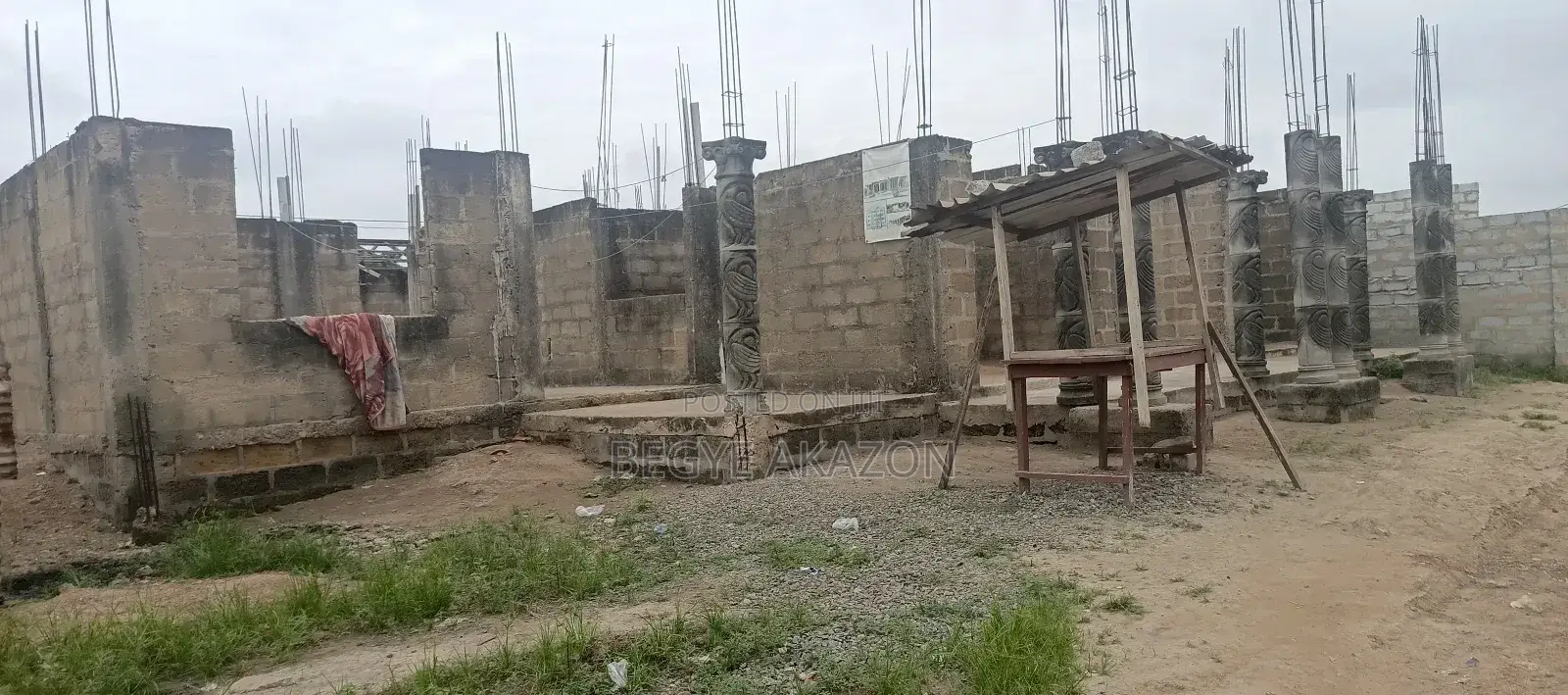 A Land With A Structure 4 Sale At Santoo Silicon Estate in Adenta