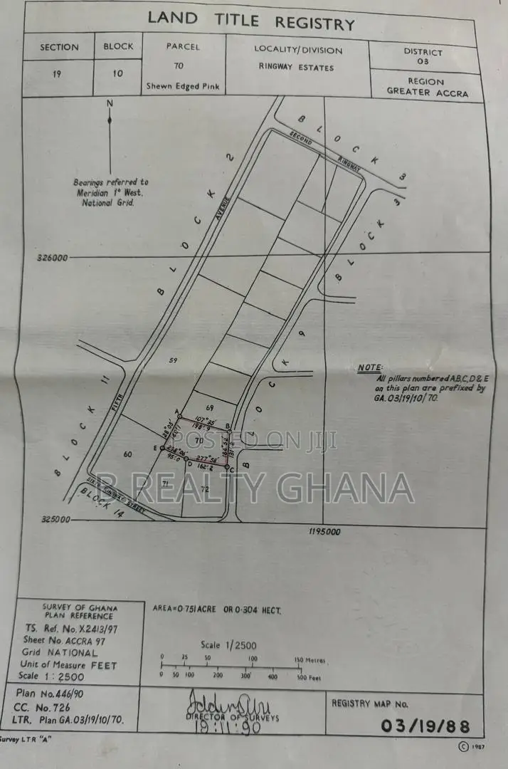 A Titled Acre of Land at Ringway for Sale in Accra Metropolitan