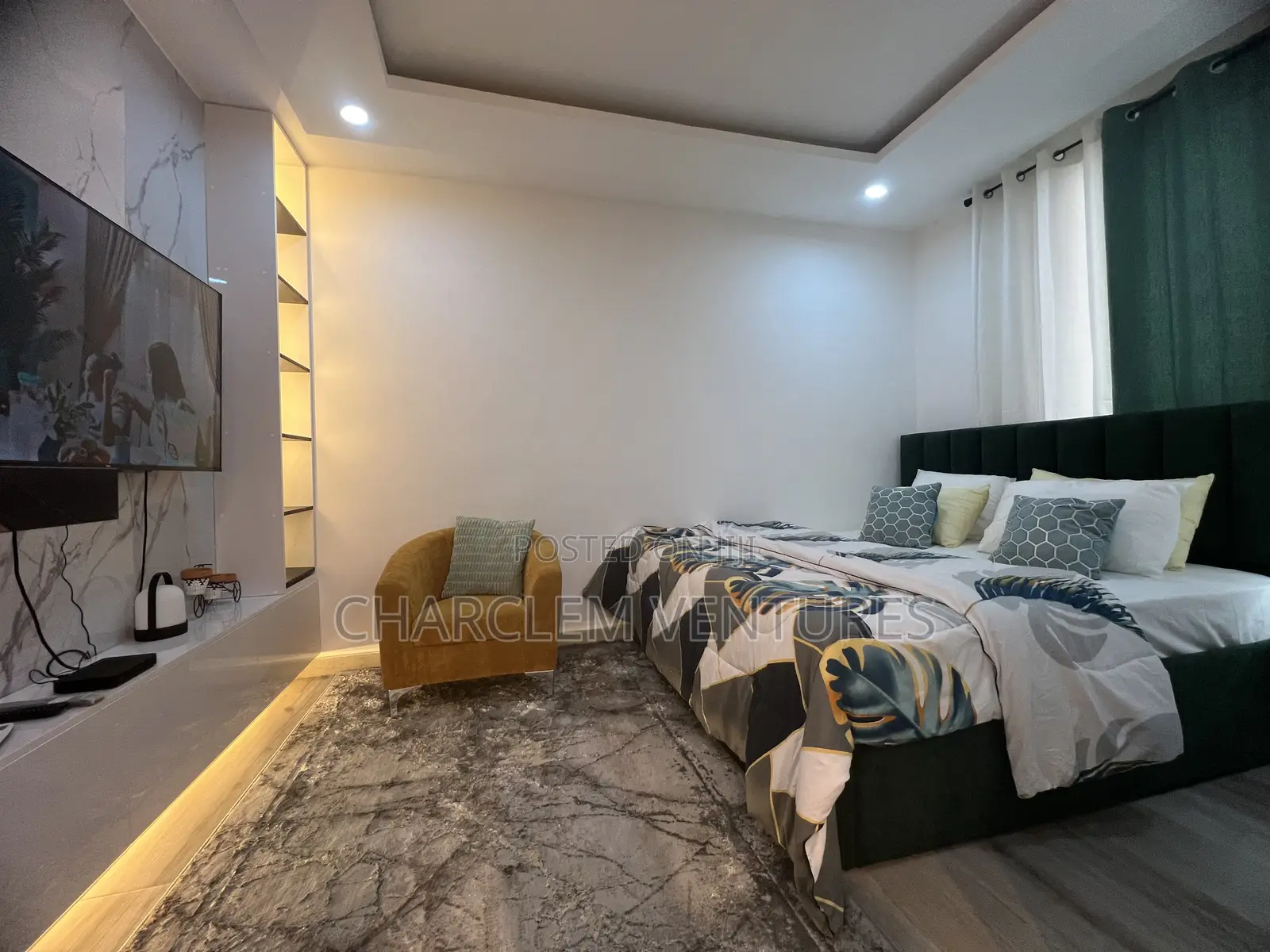 Furnished 1bdrm Apartment in Charclem Ventures, Ashaley Botwe for rent in Ashaley Botwe