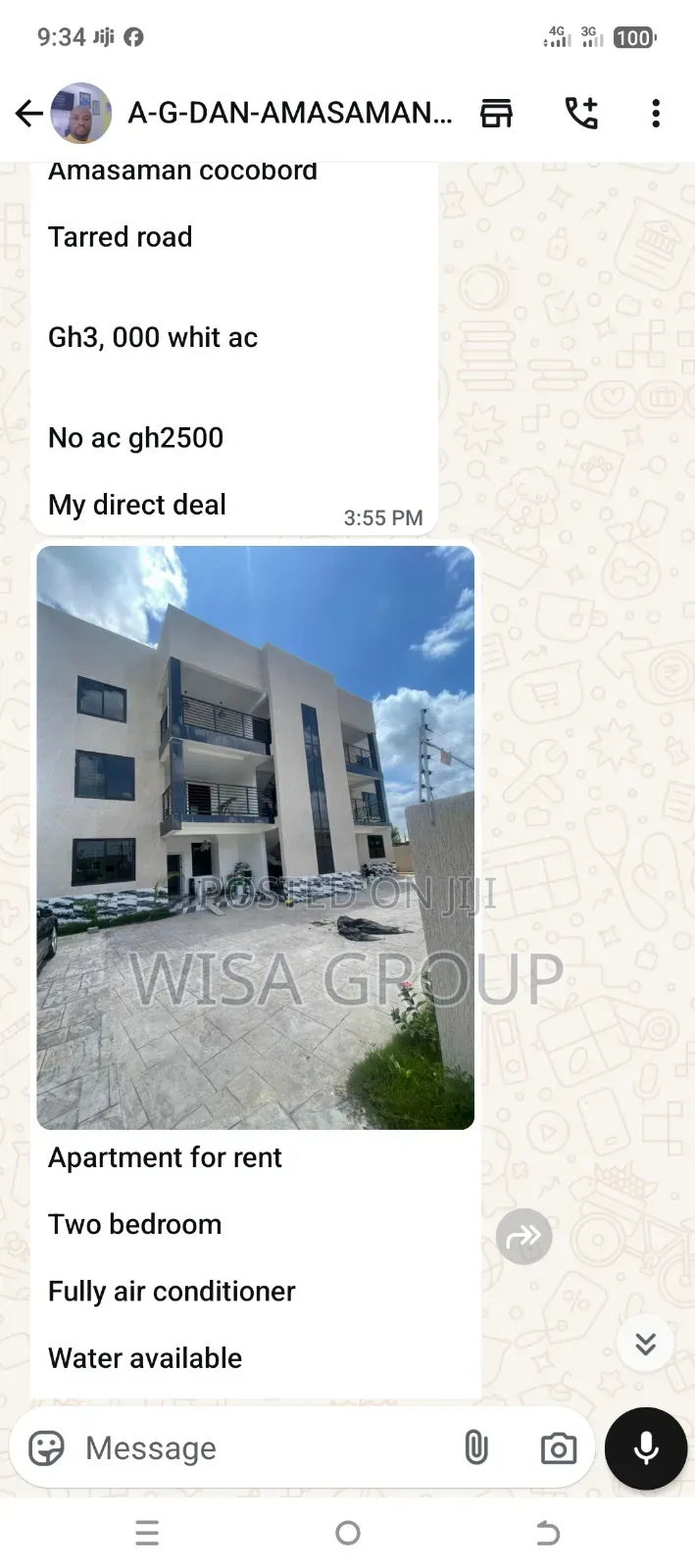 2bdrm Apartment in Wisa Group, Accra Metropolitan for rent in Accra Metropolitan