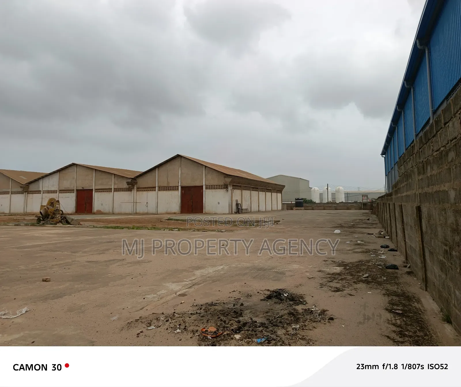 2.4 Acres Industrial Land With 2,100 SQM Warehouse in Tema Metropolitan