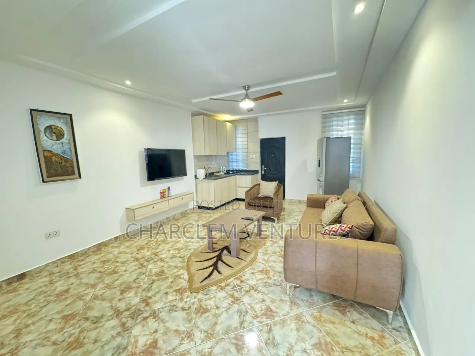 Furnished 2bdrm Townhouse / Terrace in Charclem Ventures, East Legon in East Legon