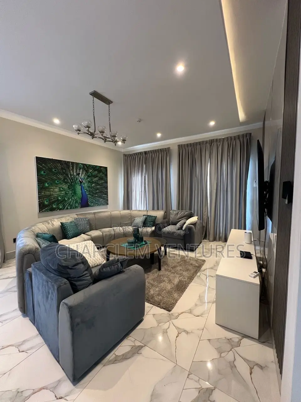 Furnished 4bdrm Townhouse / Terrace in Charclem Ventures, Dzorwulu in Dzorwulu