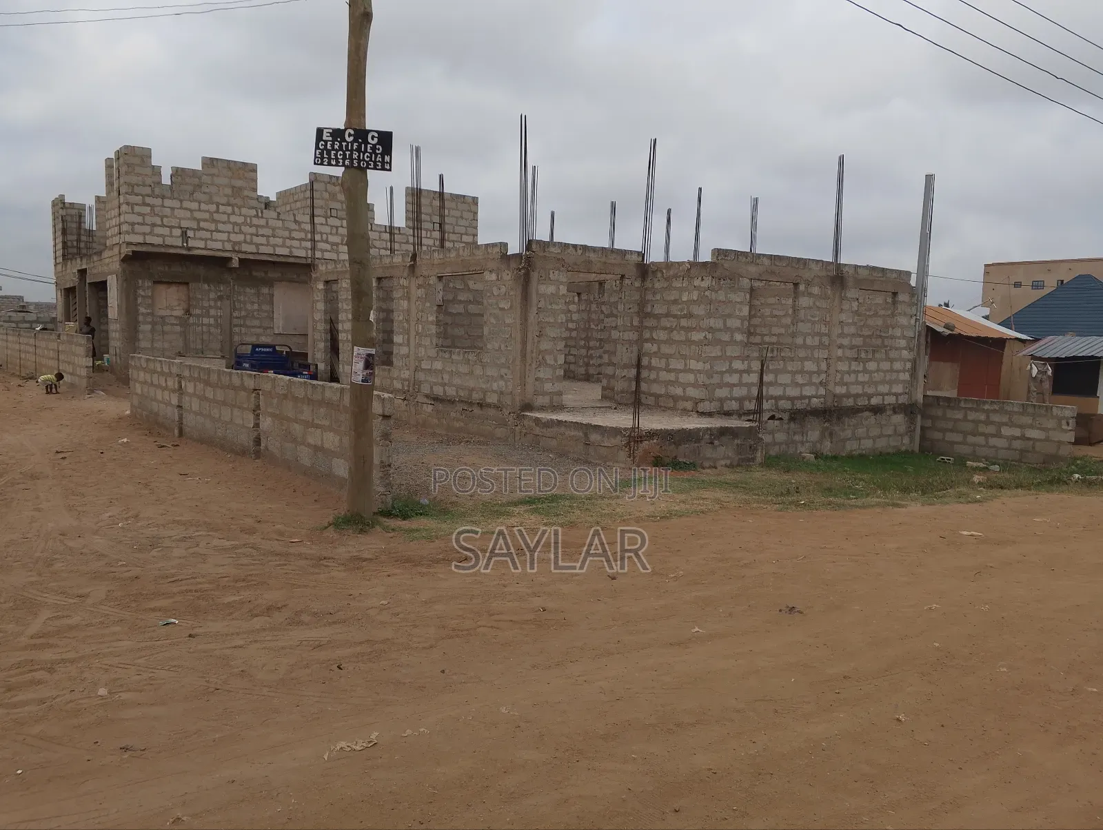 Uncompleted Structure on Lentil Level for Sale Klagon in Tema Metropolitan