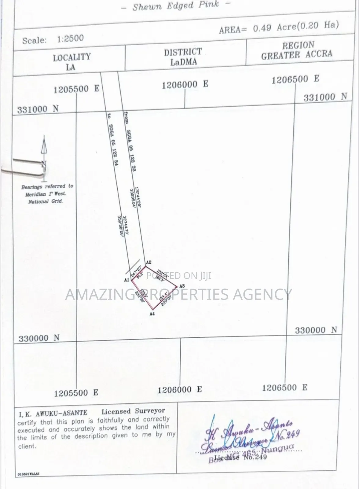 0.49 Acres of Litigation Free Land. East Cantonments in Cantonments