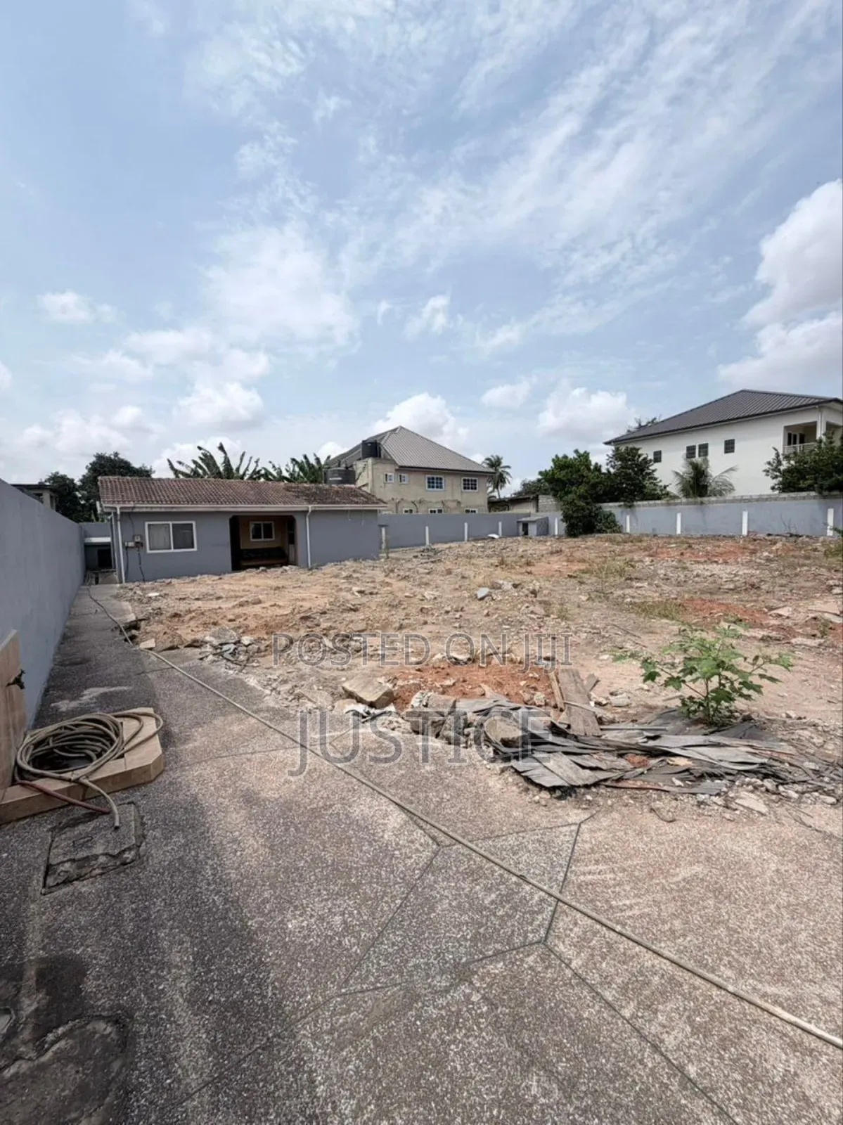 100 by 100 Walled Land for Sale Achimota in Mile 7