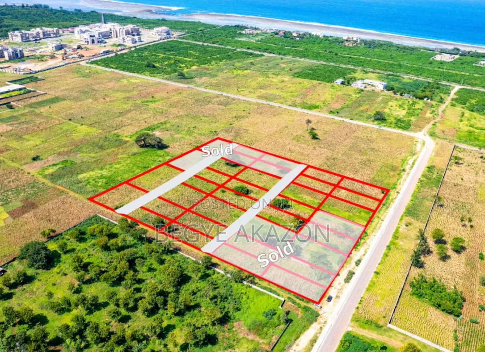 0.58 Acre Beach Land 4 Sale Kokrobite Waija in Old Barrier