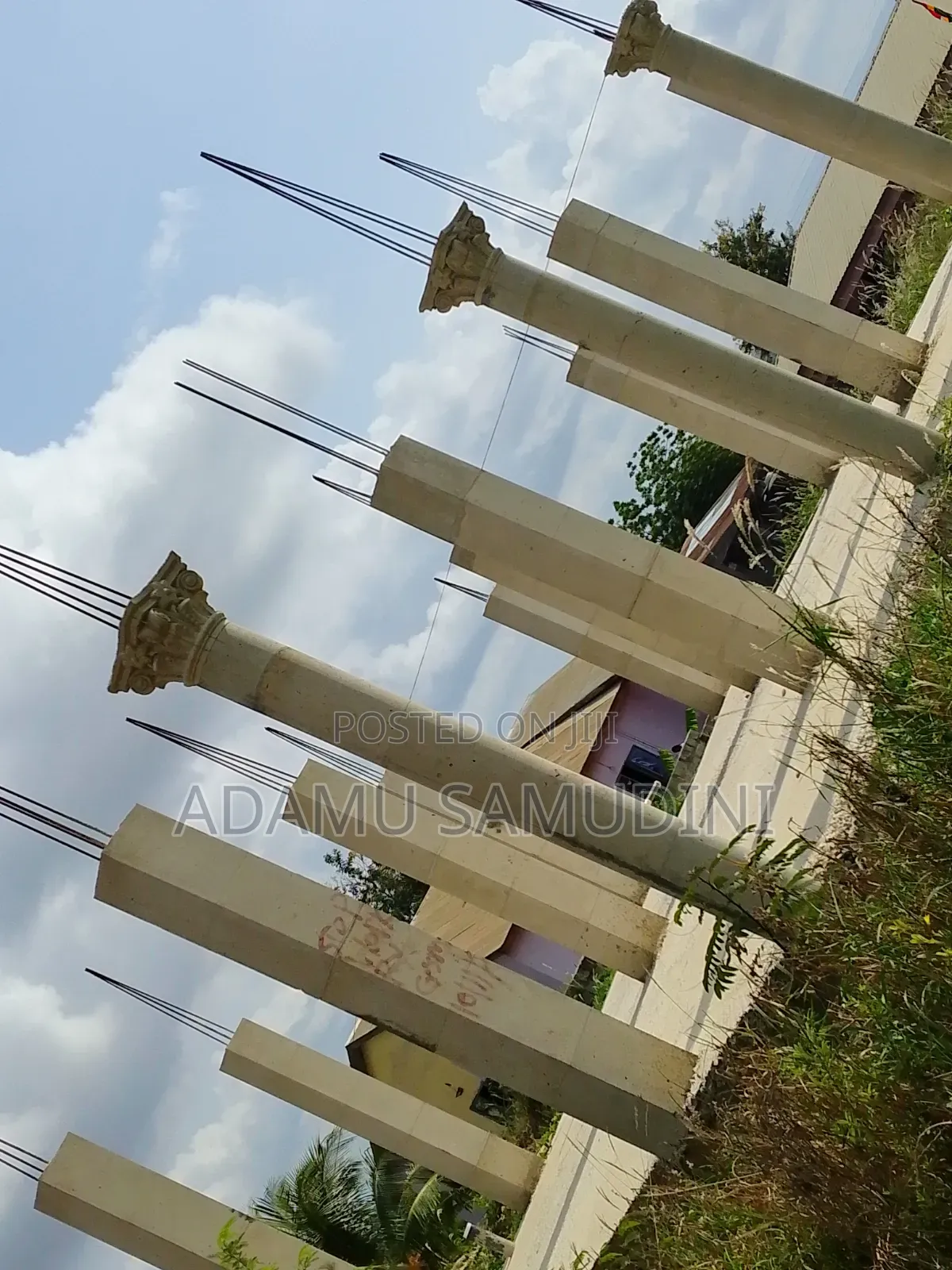 Road Side Land With 3shops Footen N Pillar Structures for Cool Price in Ga South Municipal