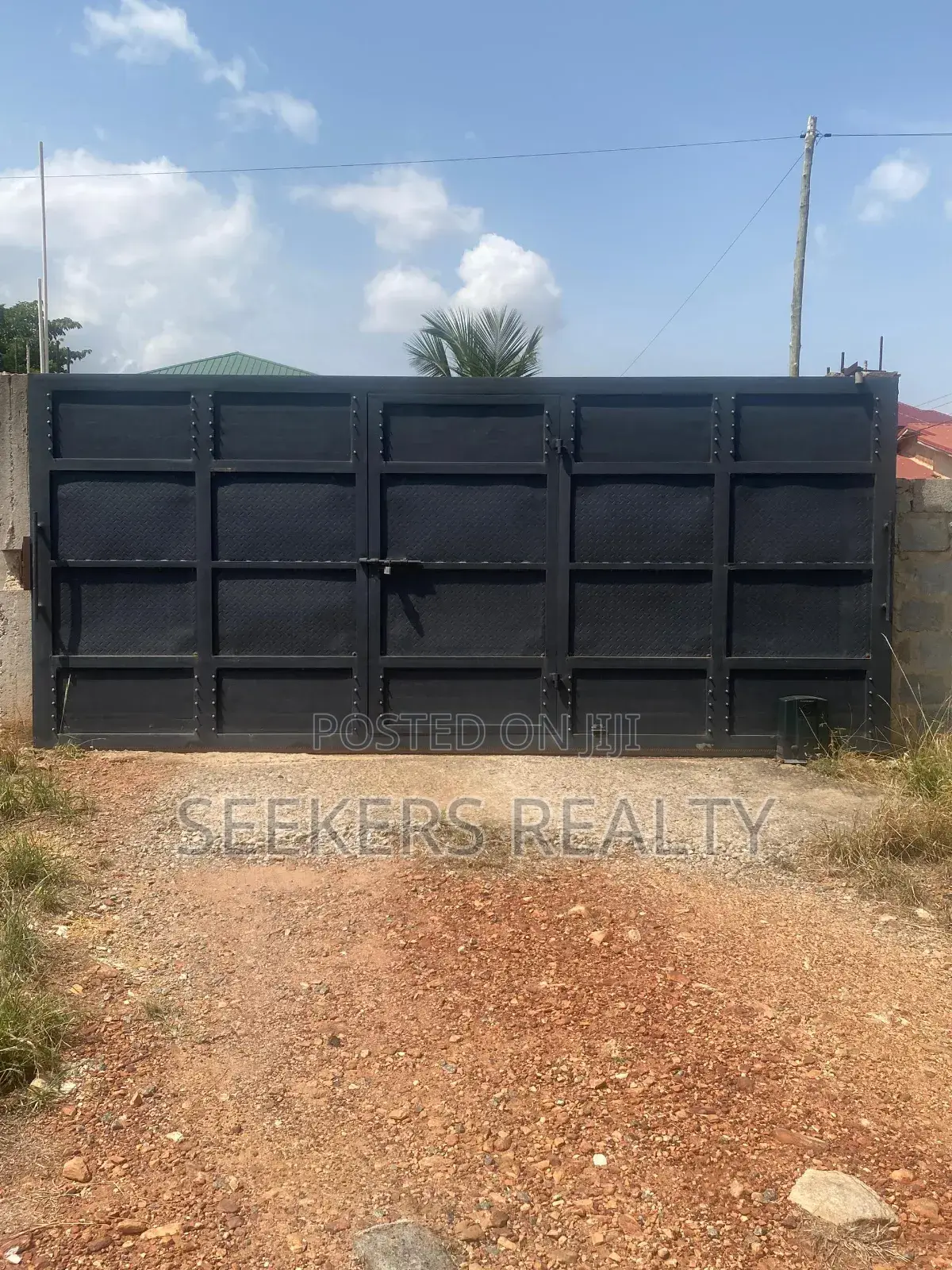 Roadside Land Walled and Gated 3 Plots of Land in Pentecost