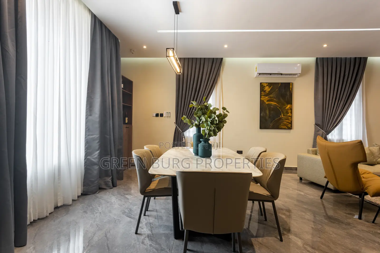 Furnished 4bdrm Townhouse / Terrace in Green, East Legon for rent in East Legon