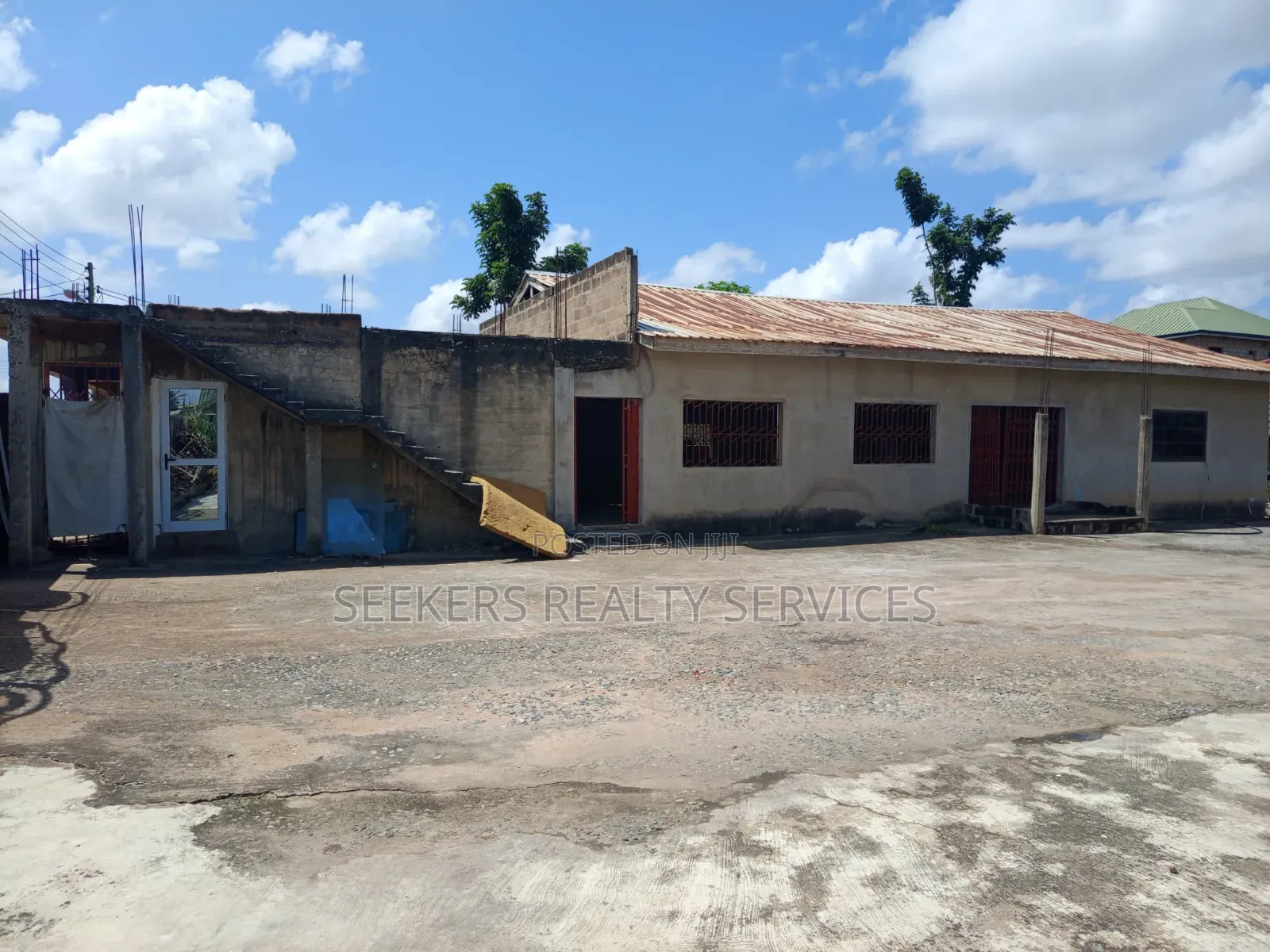 Church Plus 3 Shops on 1 Plot at Abease , Amasaman, Accra in Amasaman
