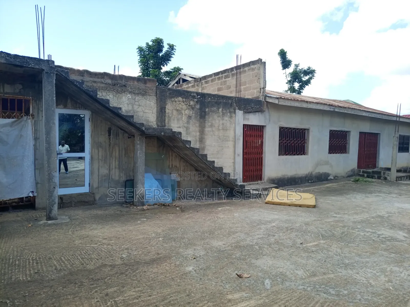 Church Plus 3 Shops on 1 Plot at Abease , Amasaman, Accra in Amasaman