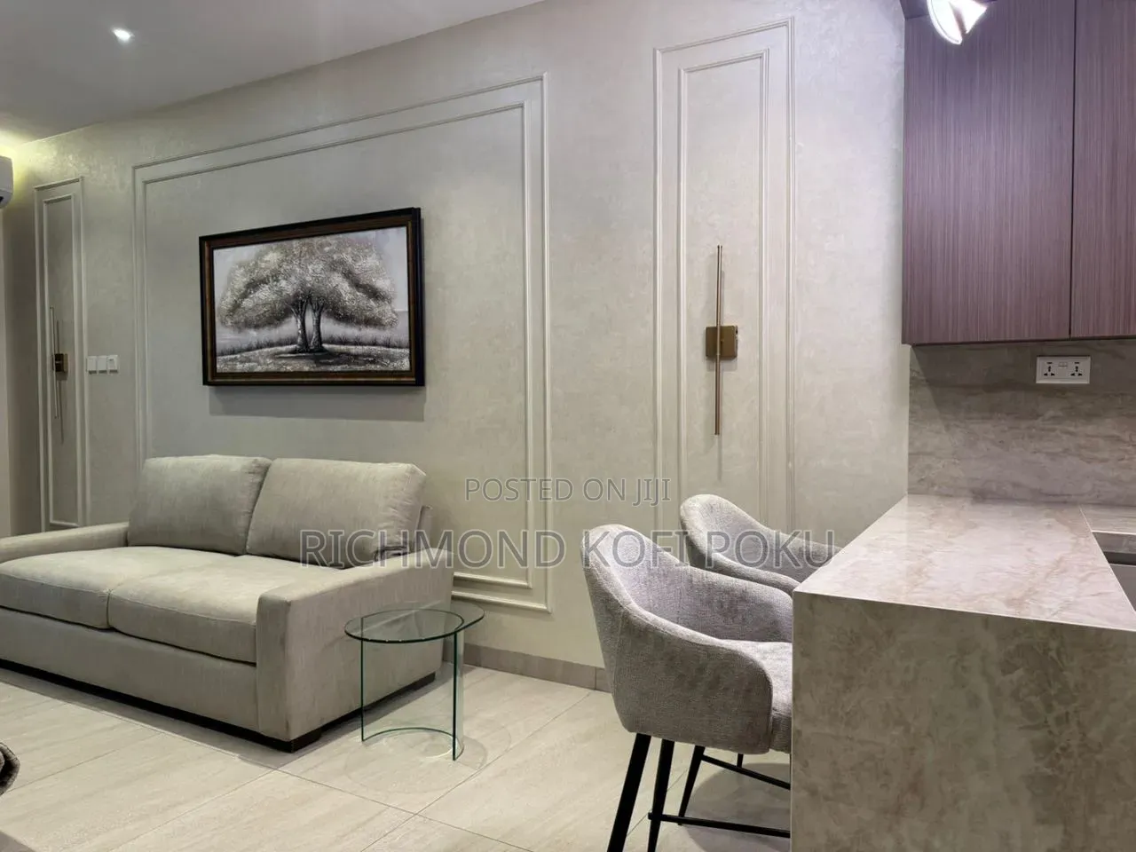 Furnished 3bdrm Townhouse / Terrace in Kofis Realty, Lashibi for rent in Lashibi
