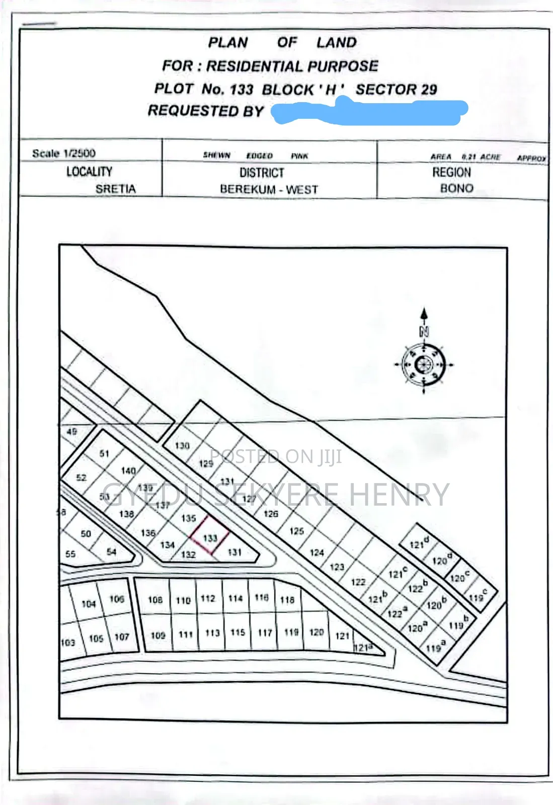 Residential Plot for Sale on Dromaa Road, Around Word of Friends Sch. in Berekum Municipal
