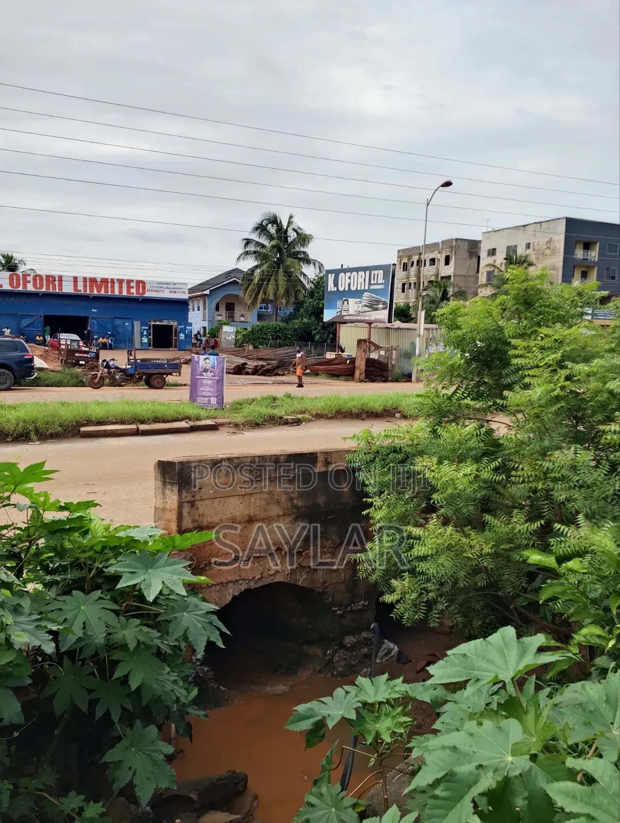 2 Plots on Main Road With an Uncompleted Structure for Sale Klagon in Sakumono