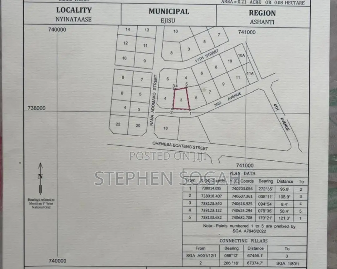 One Plot With Storey Foundation in Ejisu-Juaben Municipal