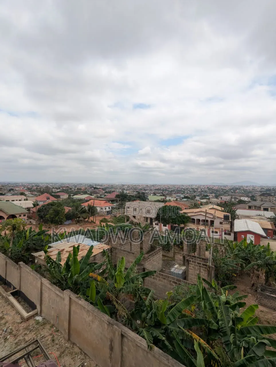 One and Half Plot With an Uncompleted Three Bedroom Structure for Sale in Pokuase