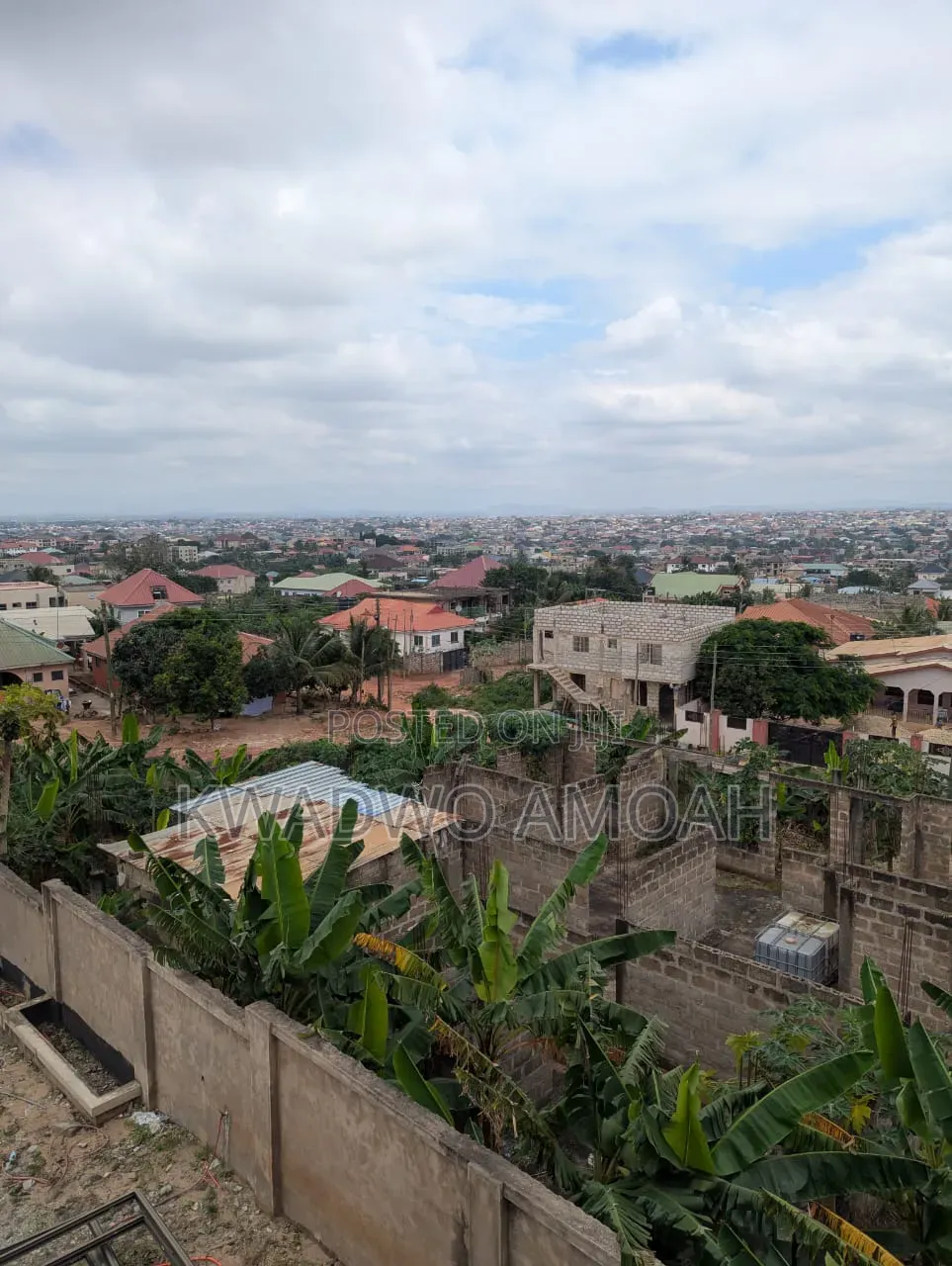 One and Half Plot With an Uncompleted Three Bedroom Structure for Sale in Pokuase