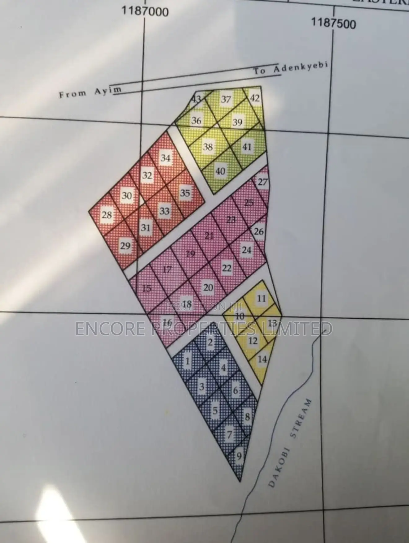 43 Plots of Well-Demarcated, Titled Land at Ayim, Aburi in Aburi