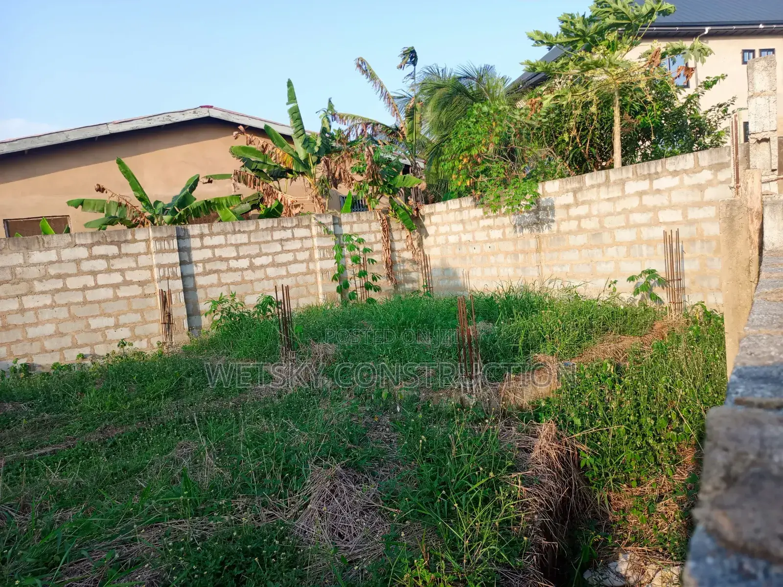 Fenced Half Plot With 3 Bedroom Footings for Sale in Manhean