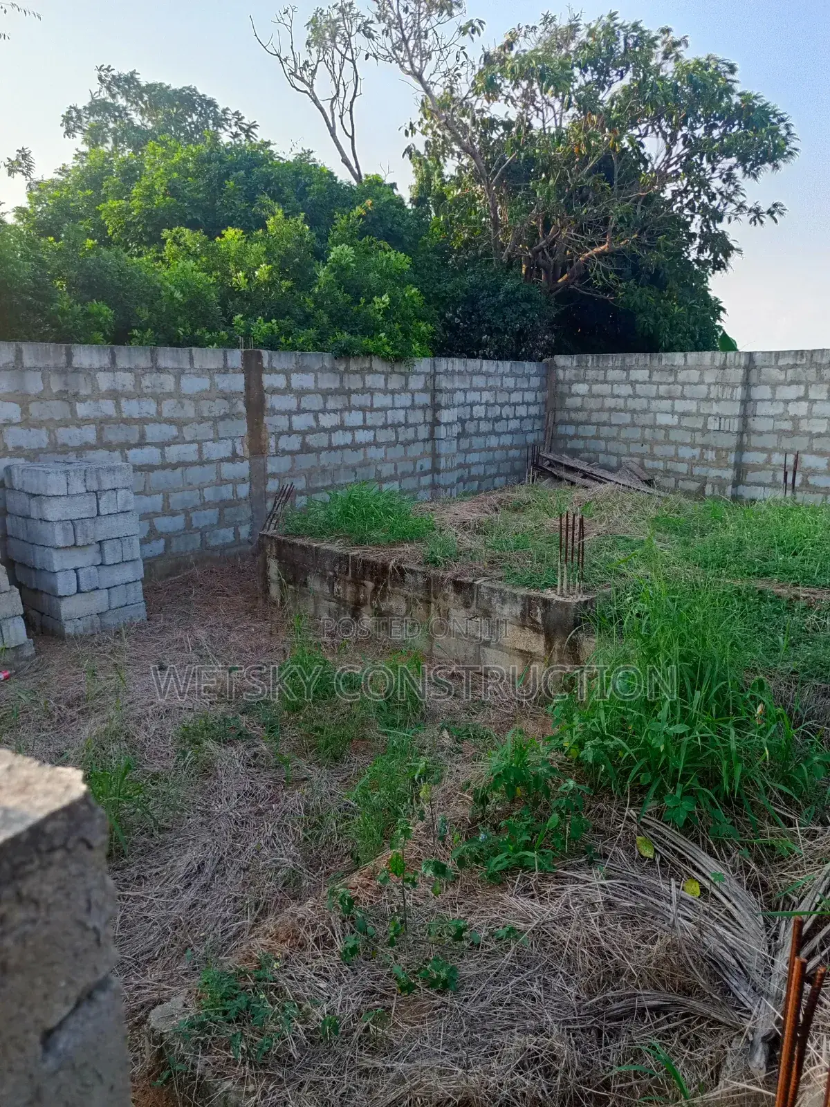 Fenced Half Plot With 3 Bedroom Footings for Sale in Manhean