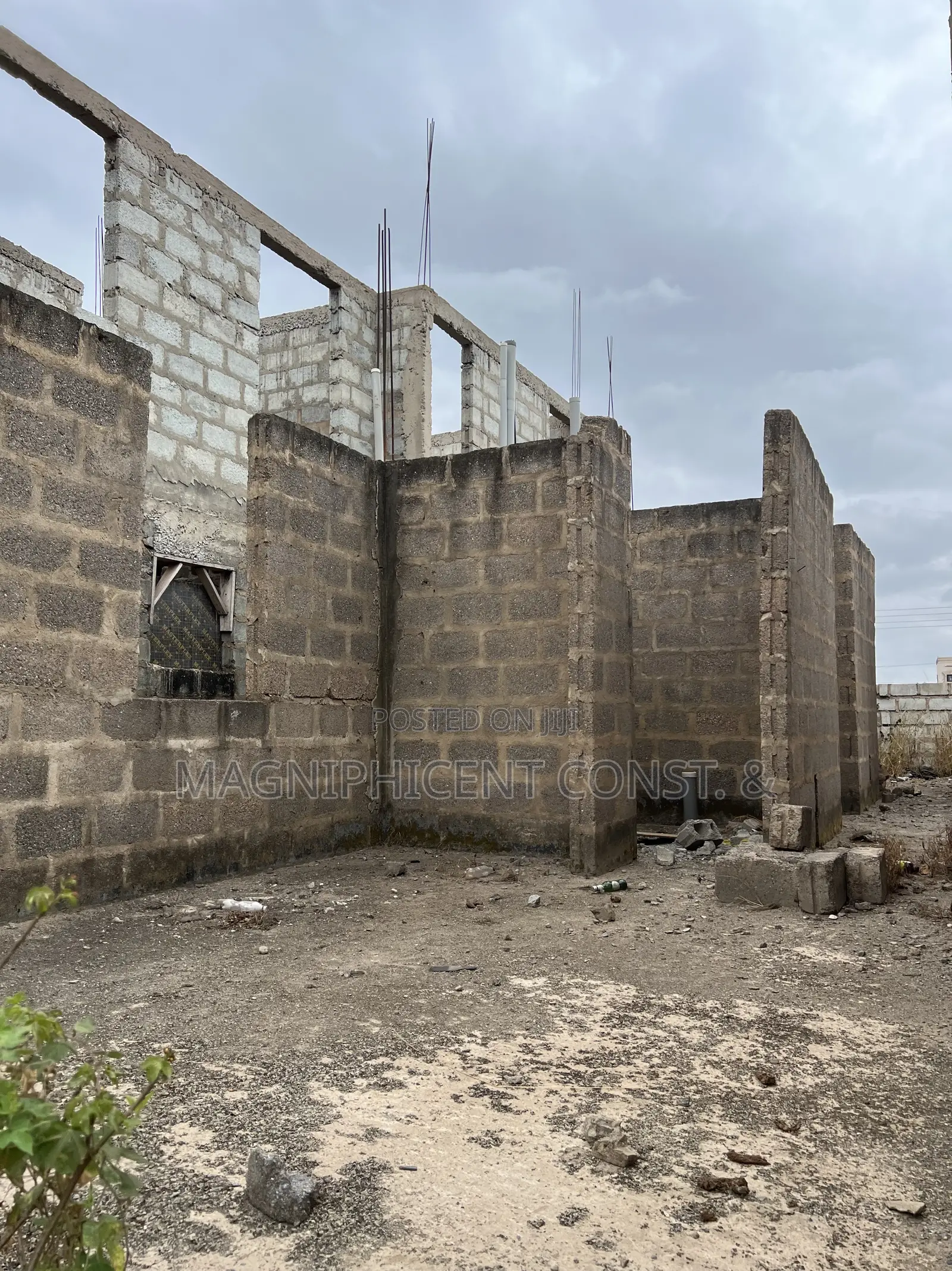 Half Plot With Uncompleted Storey Building for Sale at Lakeside Estate in Ashaley Botwe