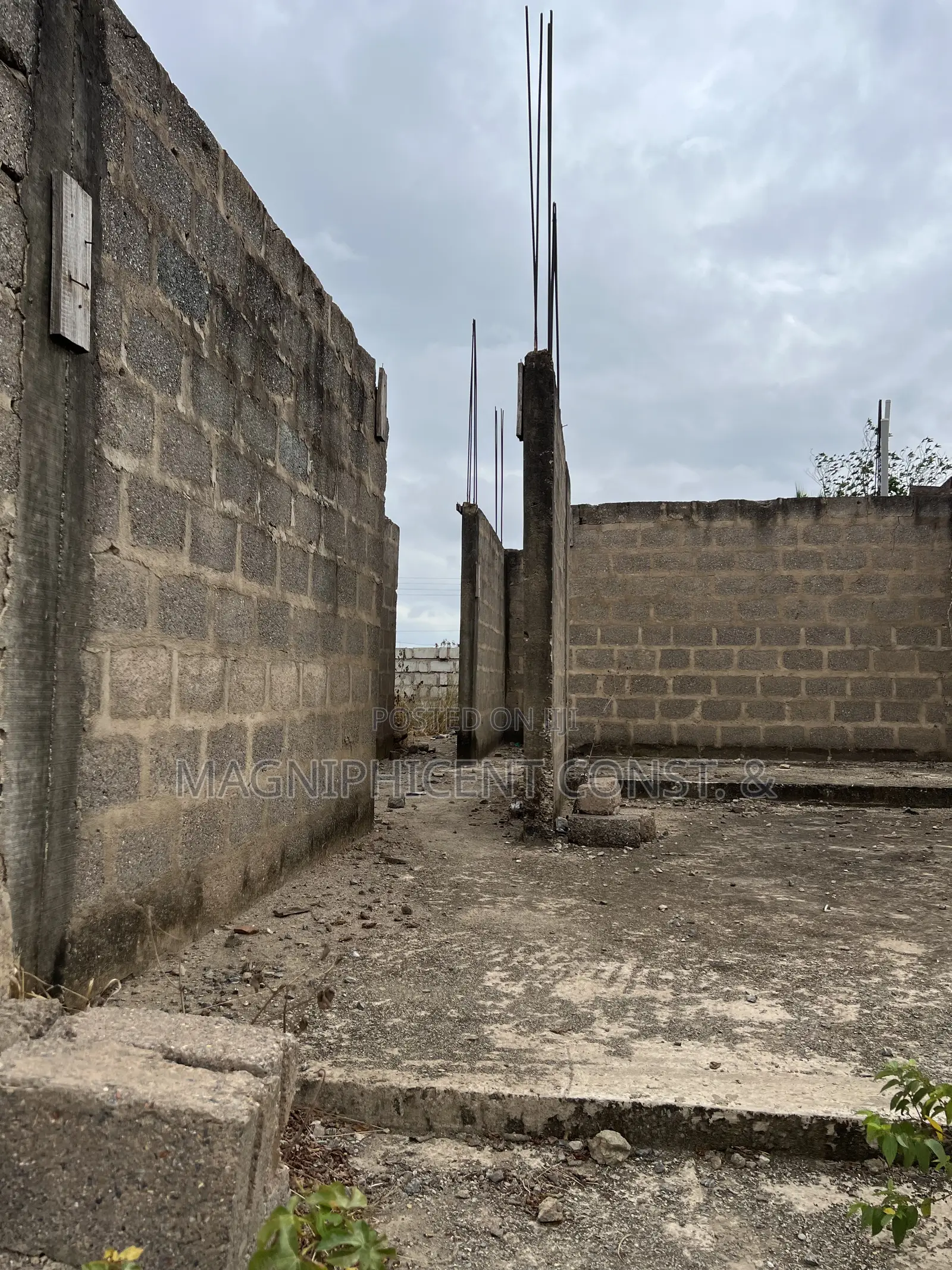 Half Plot With Uncompleted Storey Building for Sale at Lakeside Estate in Ashaley Botwe