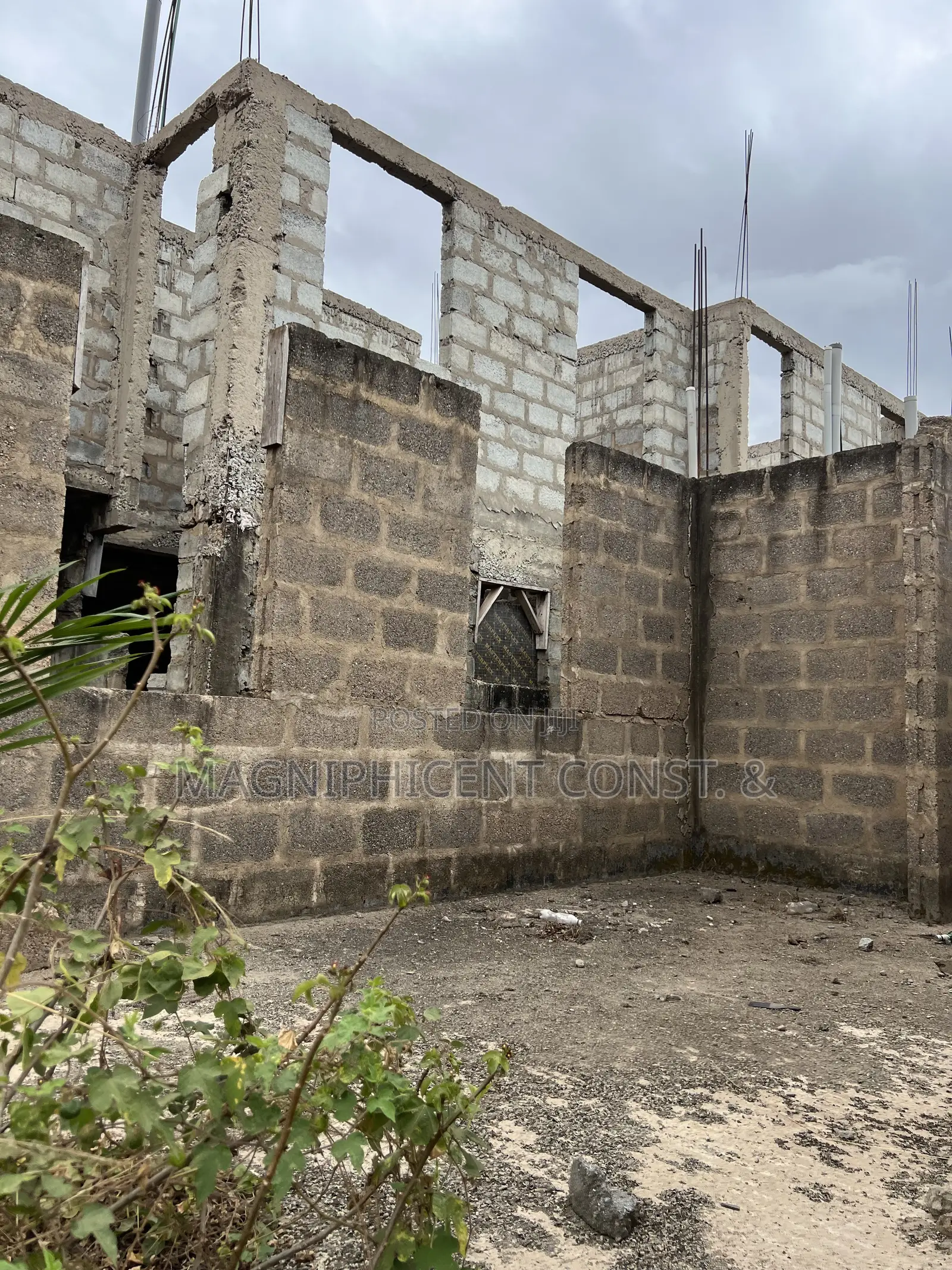Half Plot With Uncompleted Storey Building for Sale at Lakeside Estate in Ashaley Botwe