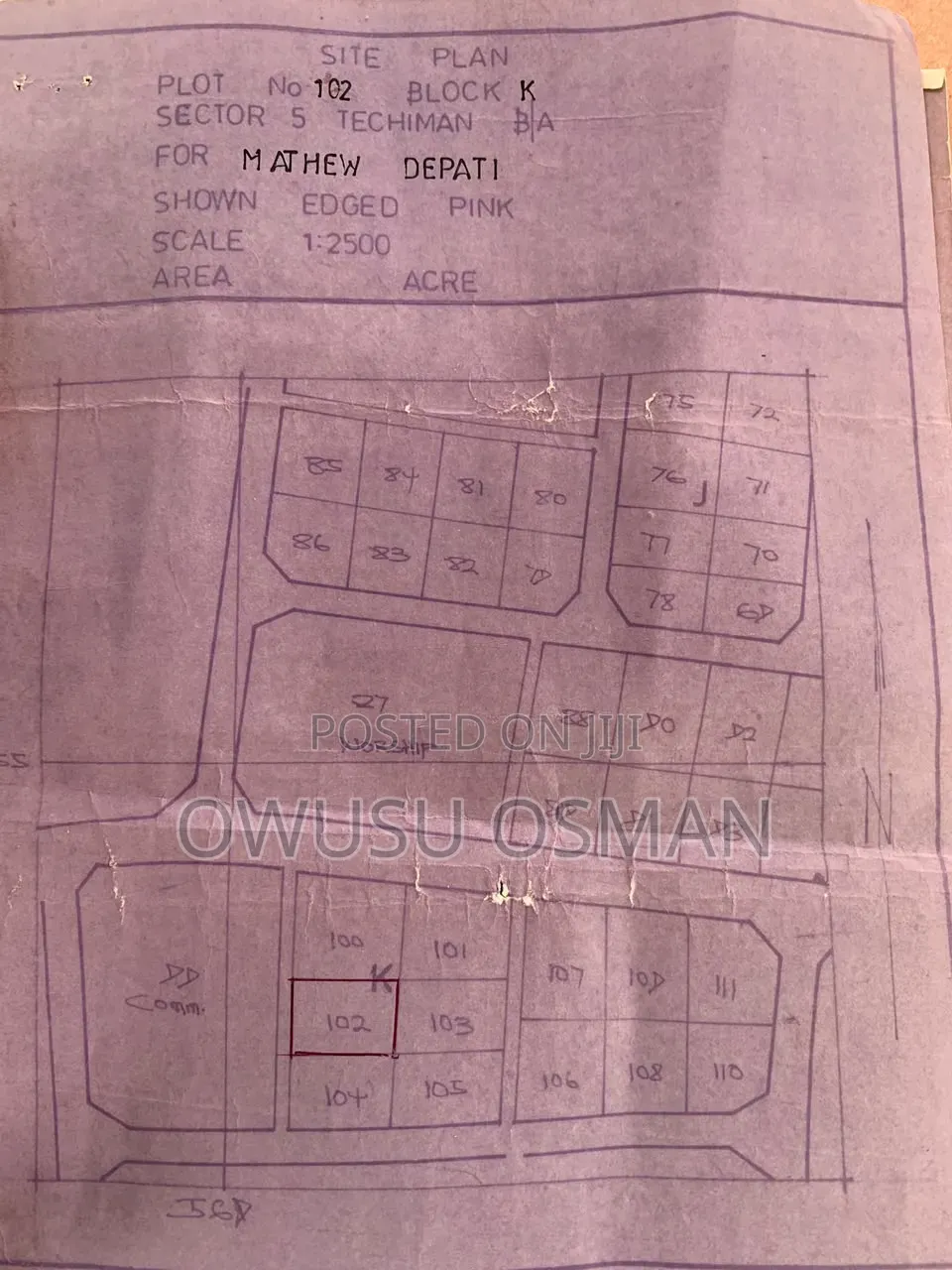One Plot of Land for Sale in Techiman Municipal